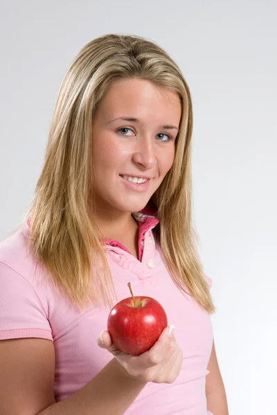 Woman With Apple — Stock Photo, Image