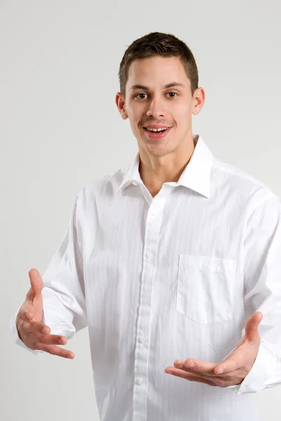Young Man Gesturing — Stock Photo, Image