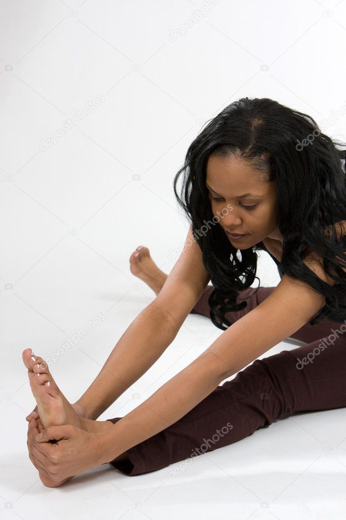 Fit Woman Stretching