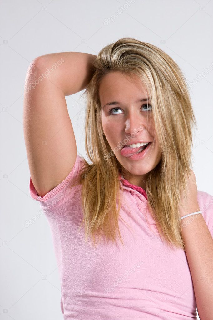 Young Woman Making Silly Face
