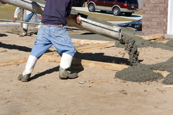 Derramando Concreto Driveway — Fotografia de Stock