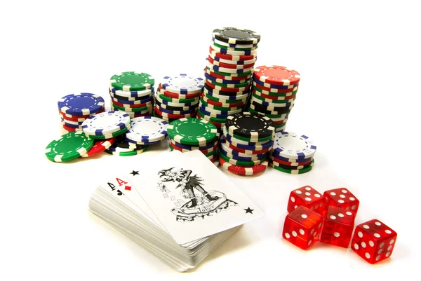 Gambling attribut — Stockfoto