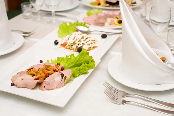 Banquet table — Stock Image Banquet table Royalty Free Stock Photos