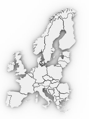 Map of europe clipart