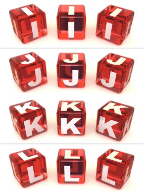 Cubes with letters clipart