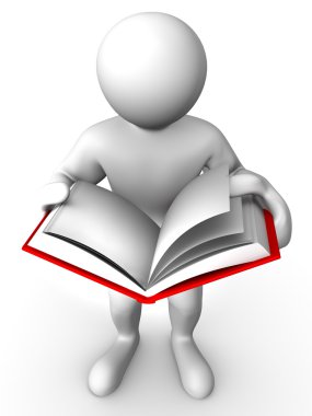 Man with book clipart