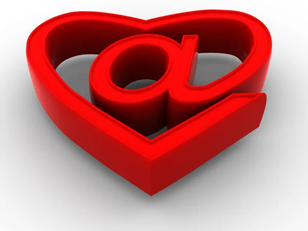 Kalp olarak Internet simgesi — Stok fotoğraf