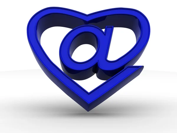 Symbol Internetu jako srdce — Stock fotografie