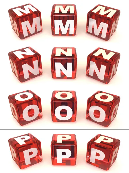 Cubes avec des lettres. 3d — Photo