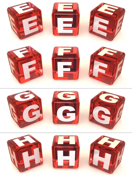 Cubes with letters — Stock Photo, Image