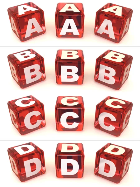 Cubos con letras — Foto de Stock