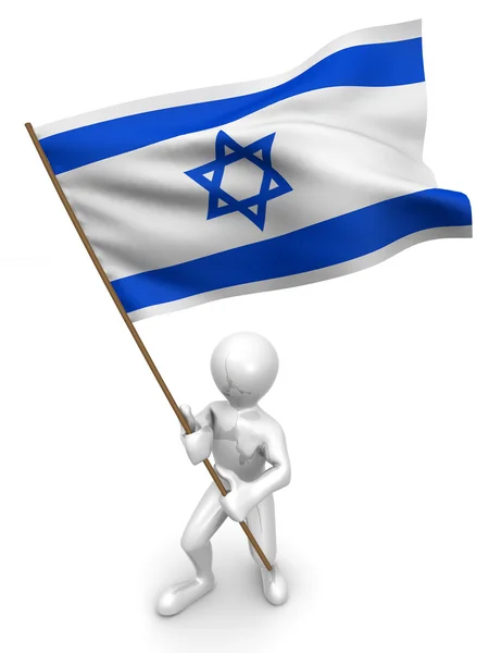 Homens com bandeira. Israel — Fotografia de Stock