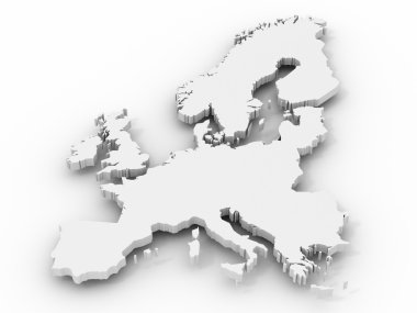Map of europe clipart
