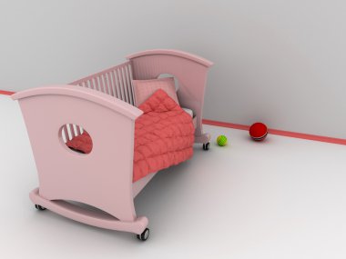 Children's bed clipart