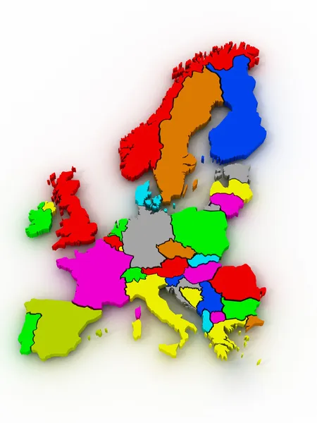 欧洲地图 — 图库照片