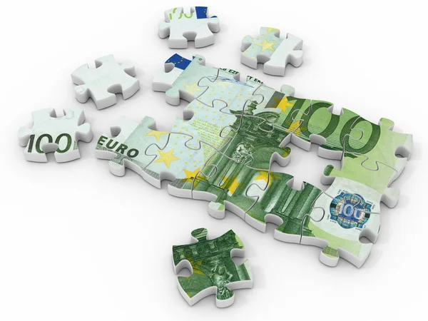 Puzzle-Euro — Stockfoto