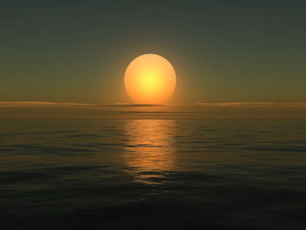 Схід сонця на море — стокове фото