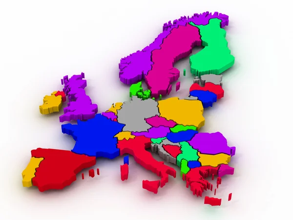 Map of europe — Stok fotoğraf