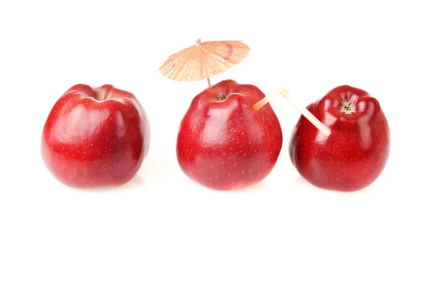 Fa piros alma, friss gyümölcslé — Stock Fotó