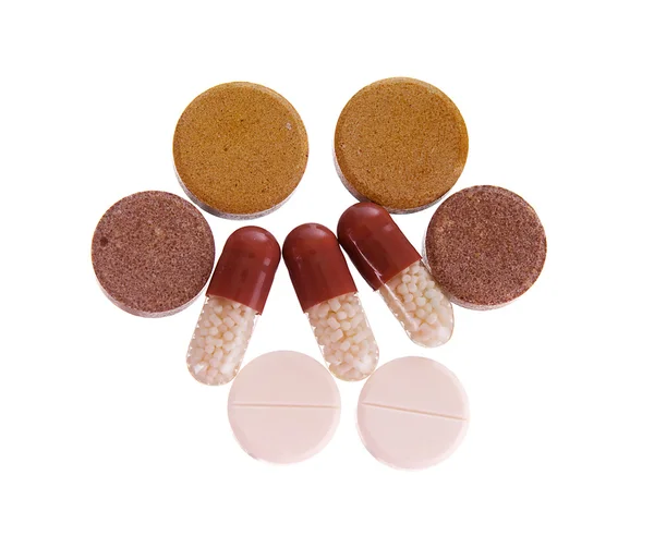 Różnego rodzaju kapsułki i tabletki — Zdjęcie stockowe