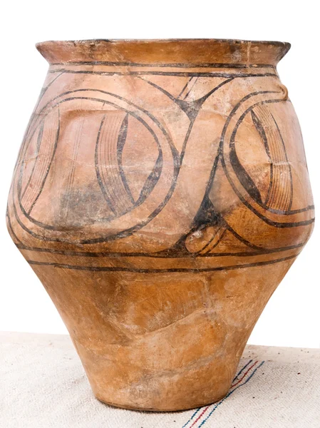 Antique hand-made ceramic jug — Stock Photo, Image