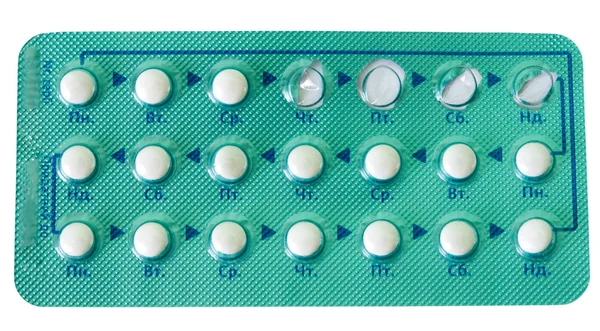 Pílulas contraceptivas por 21 dias — Fotografia de Stock