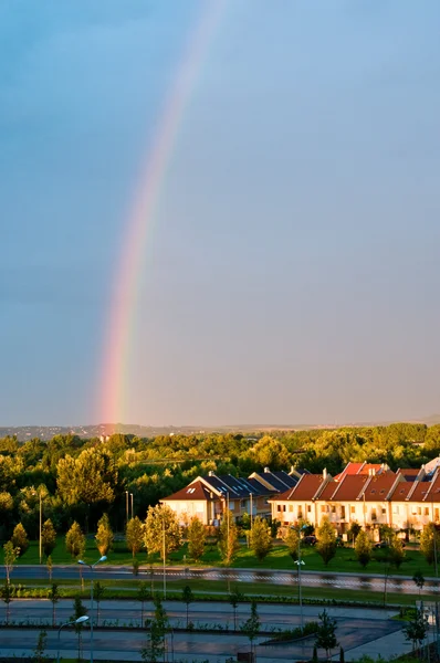 stock image Rainbow at sunset as a hope symbol