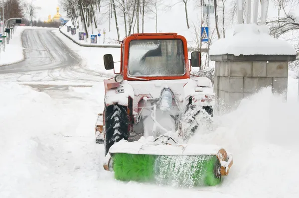 Een heleboel werk na sneeuw blizzard — Stockfoto