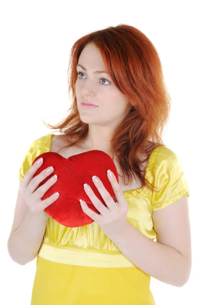 Young woman with valentine's — Stock Photo, Image