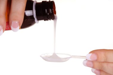 Pouring of liquid medicine clipart