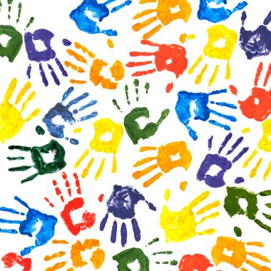 Hand prints clipart