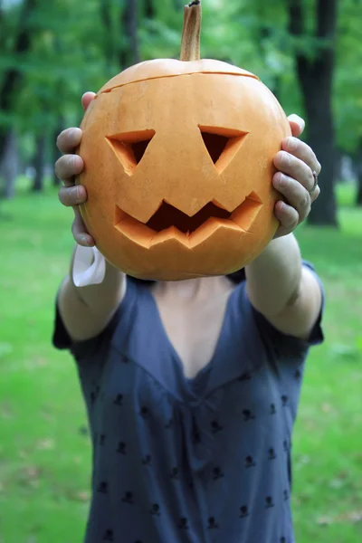 I am a pumpkin girl — Stock Photo, Image