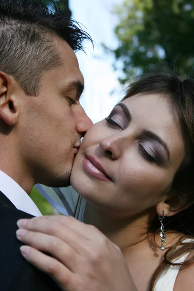 Gyengéd csókot — Stock Fotó