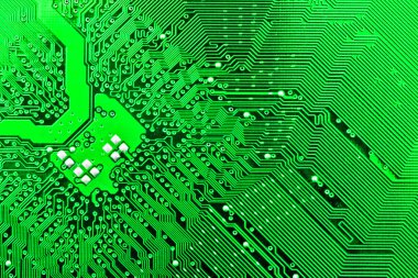 Green circuit board without components. clipart