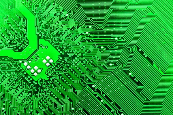 Green circuit board without components. — Stock Photo, Image