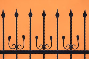 Black fence silhouette clipart