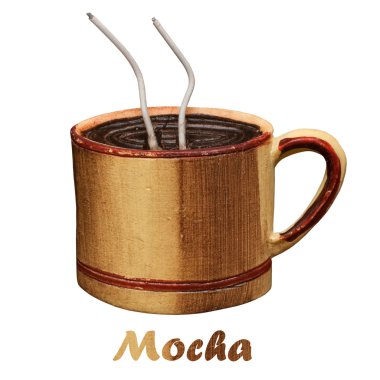 Mocha cup with mochaccino clipart