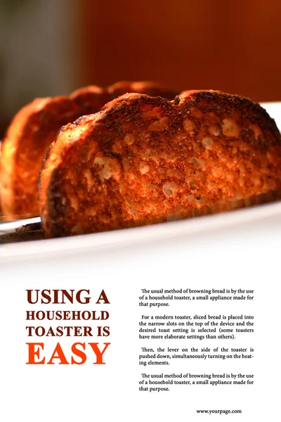 stock image Fried toasts popping out of the toaster