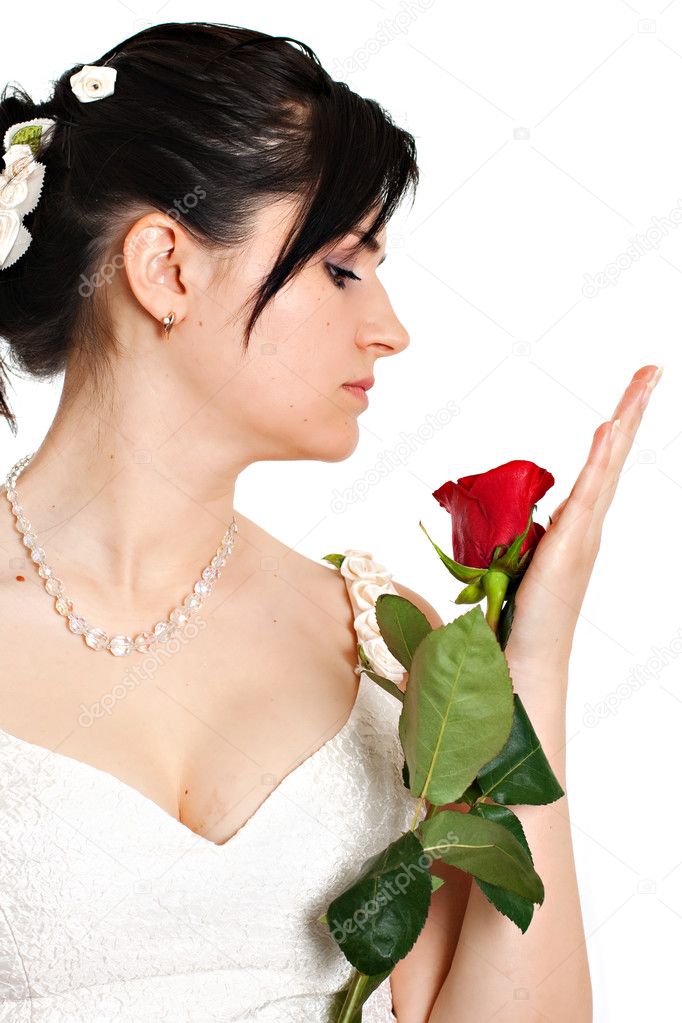 Bride with flower