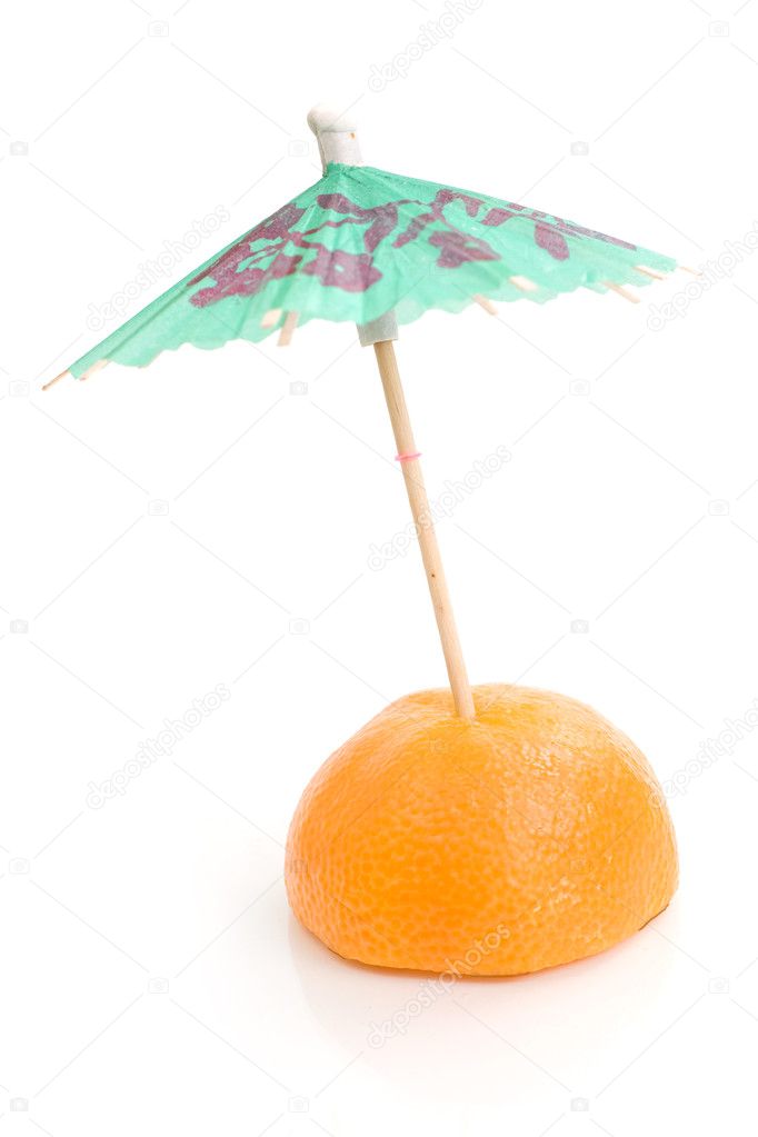 Mandarin with umbrella