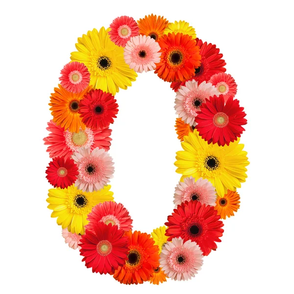 Beautiful alphabet of flowers — Stock Photo, Image