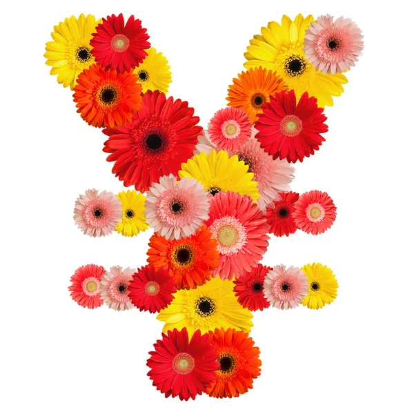 Hermoso alfabeto de flores —  Fotos de Stock