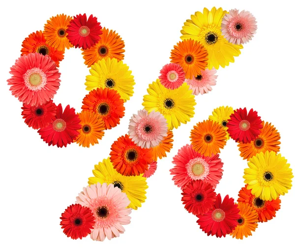 Alfabet piękne kwiaty — Zdjęcie stockowe