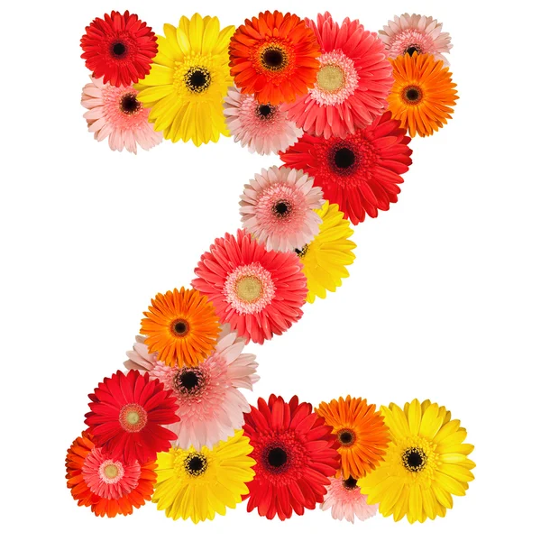 stock image Beautiful alphabet of flowers