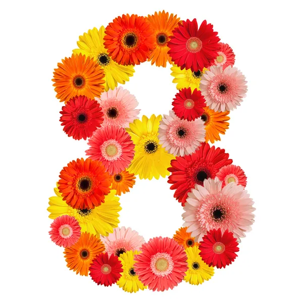 stock image Beautiful alphabet of flowers