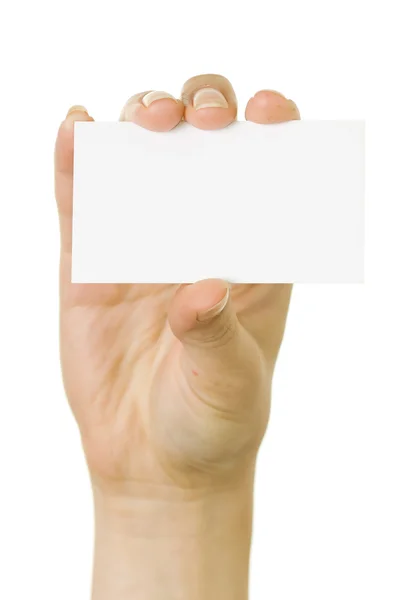 Presenting a Business Card — Stock Photo, Image