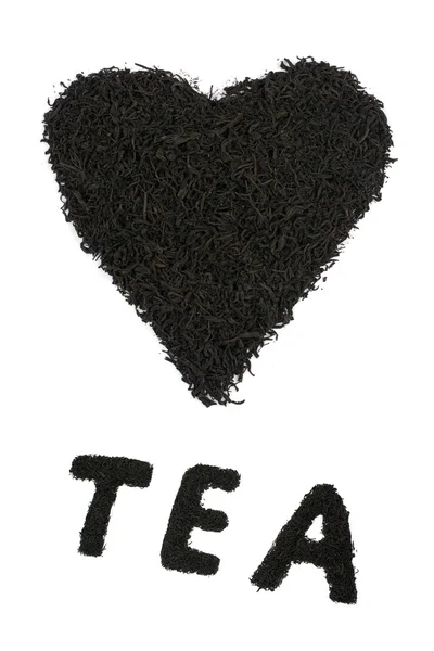 En forma de corazón montón de té —  Fotos de Stock