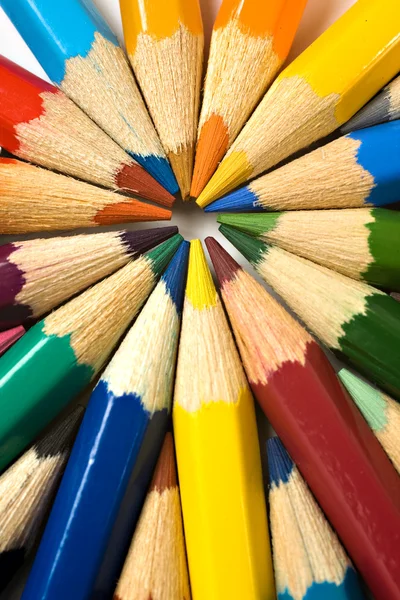 Color pencils in arrange — Stock Photo, Image