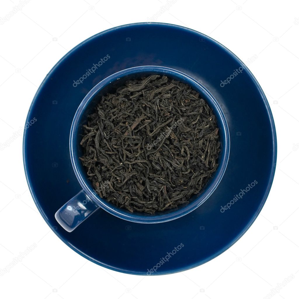Cup of tea leaves