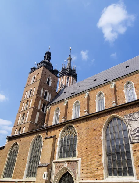 Mariacki kerk in Krakau, Polen — Stockfoto